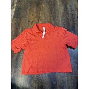 Lululemon Women’s Cropped Swiftly Tech Polo Orange Size 4 Never Worn BNWOT